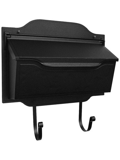 Classic Cast-Aluminum Horizontal Mailbox in Matte Black.